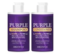 Purple Shampoo and Conditioner Set for Blonde, Silver & Gray Hair -Solfate-Free, Removes Yellow Tones for Gray, Bleached, White & Blonde Hair, Refreshes Scalp, Nourishes & Hydrates