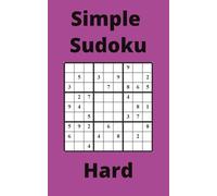 Purple Simple Sudoku Book, 9x9 Puzzles, 250 Pages, 5x8, Hard
