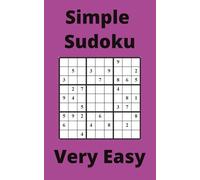 Purple Simple Sudoku Book, 9x9 Puzzles, 250 Pages, 5x8, Very Easy