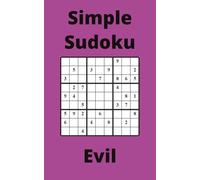 Purple Simple Sudoku Book, 9x9 Puzzles, 300 Pages, 5x8, Evil