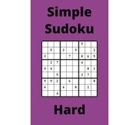 Purple Simple Sudoku Book, 9x9 Puzzles, 50 Pages, 5x8, Hard