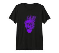 Purple Skull Gothic Dark Art Men - Rock Biker Gift Maglietta Premium