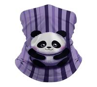 Purple Striped Panda Scaldacollo Multiuso Passamontagna Elastico Sciarpa A Mezza Faccia per attività Uomo Durevole Fascia per Capelli