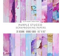 Purple Stucco Paint Scrapbook Papers: For Scrapbooking, Double Sided Craft Paper, Decorative DIY Junk Journals, Decoupage