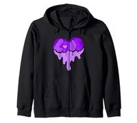 Purple That Melt Ya Heart-LOVE Viola Felpa con Cappuccio