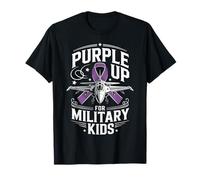 Purple Up For Military Kids Military Child Air Fighter Jet Maglietta