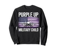 Purple Up For Military Kids Month Jet Fighter Military Air Felpa