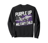 Purple Up For Military Kids Month Military Fighter Air Jet Felpa