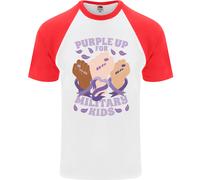 Purple Up Per I Bambini Militari Army Brats Maglietta Baseball S/S Da Uomo