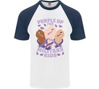 Purple Up Per I Bambini Militari Army Brats Maglietta Baseball S/S Da Uomo