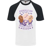 Purple Up Per I Bambini Militari Army Brats Maglietta Baseball S/S Da Uomo
