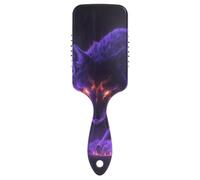 Purple Wolf Fire Cool cute spazzola per capelli da viaggio Progettato massaggiatore testa cuoio capelluto per capelli ricci con manico ergonomico cepillo para cabello rizado