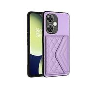 (Purple) YB Leather Coating Series-8 Compatible For OnePlus Nord CE 3 Lite 5G Case Phone Card Bag with Kickstand