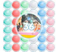 Purpledi 36 Gavettoni Riutilizzabili, Palloncini Acqua Riutilizzabili, Silicone Bombe D'acqua, Bombe D'acqua a Riempimento Rapido per Spiaggia, Piscina e Giardino per Bambini e Adulti