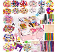 Purpledi 3600+ Pezzi Lavoretti Creativi per Bambini, Lavoretti Creativi per Bambini DIY Art Craft Set, Paillettes, Kids Mestiere Fai da Te Decorazioni Giocattoli, Giochi Creativi Bambina 3+Anni