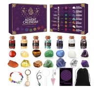 Purpledi Calendario Avvento 2025, Calendario Avvento Pietre, Cristalli del Calendario Dell'avvento, 24 Giorni di Cristalli Calendario con Conto Alla Rovescia per Natale, Regali di Natale per Bambini