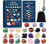 Purpledi Calendario Avvento 2025, Calendario Avvento Pietre, Cristalli del Calendario Dell'avvento, 24 Giorni di Cristalli Calendario con Conto Alla Rovescia per Natale, Regali di Natale