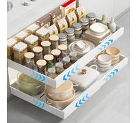 Purpledi Cassetto Estraibile Cucina, Cestelli Estraibili per Cucina, Cassetti Telescopico Armadio, Organizer Per Mobili da Cucina Per Mobili da Cucina, Cassetto Estraibile Cucina 32-52 cm
