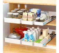 Purpledi Cassetto Estraibile Cucina, Cestelli Estraibili per Cucina, Cassetti Telescopico Armadio, Organizer Per Mobili da Cucina Per Mobili da Cucina, Cassetto Estraibile Cucina