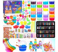 Purpledi DIY Slime Kit - Set Fai da Te per Bambini Art Craft, Kit di Sirena, 24 Colori di Crystal Slime, Giocattoli Regali per Bambine Dai 5+ (A)