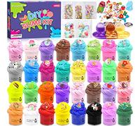 Purpledi Fluffy Butter Slime Set, 35 colori, Kit fai da te Giocattolo Antistress, Soft and Stretchy, per Bambini, Regalo