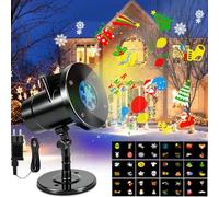 Purpledi Proiettore Luci Natale per Esterno, Lampada per Proiettore LED Natale con 12 Motivi di Onde d'acqua, Proiettore 3d per Interni Decorazione Della Casa di Natalenatalizio