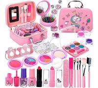 Purpledi Set da trucco sicuri e non tossici 30 Pezzi Lavabile Makeup Set per Bambini Giocattolo Regali di Compleanno di Natale per Ragazze 4 5 6 7 8
