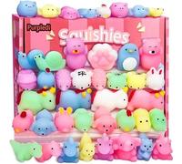 Purpledi Squeeze Toys Squishy Giocattoli 50 pezzi per Feste per Bambini, Mini Giocattoli Antistress da Spremere Morbidi , Regalo di Natale,Regalini Fine Festa Compleanno