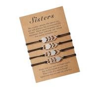 PURPLELILY 1 set di braccialetti dell'amicizia lunghi intrecciati fatti a mano, cavigliere regolabili in corda intrecciata, perfette per sorelle quotidiane, Misura unica, come descritto