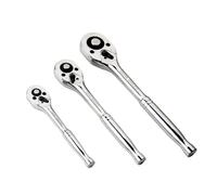 PURPLELILY 3Pcs 3/8 1/4 1/2 "Drive Cricchetto Maniglia Chiave A Sgancio Rapido Reversibile Chiave A Presa Adattatore Estensione Industriale