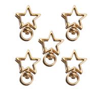 PURPLELILY 5Pcs Moderno Geometrico Lega Portachiavi Elegante Borsa Accessori Borse Pendente Per Uso Pratico Su Borse E Belongings Pratico Lega Portachiavi Accessorio, A, Star