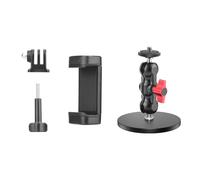 PURPLELILY Accessori per action camera con adattatore di espansione da 1/4 di pollice per Pocket 3 Mount 360 gradi supporto per fotocamera rotante supporto parabrezza