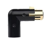 PURPLELILY Adattatore uditivo ad angolo retto da maschio a femmina a 3 pin per esibizioni dal vivo e convertitore uditivo da studio