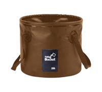 PURPLELILY Barili da pesca per pesci, contenitore pieghevole per attrezzatura da pesca, bacini da pesca, secchiello da pesca, borsa da pesca con manico, Caffè 12l