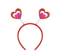 PURPLELILY Blingbling - Cerchietto per capelli a forma di cuore glitterato, per feste a tema, donne e uomini, carnevale, ornamento per capelli per San Valentino