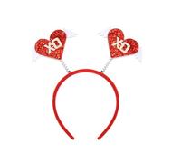 PURPLELILY Blingbling - Cerchietto per capelli a forma di cuore glitterato, per feste a tema, donne e uomini, carnevale, ornamento per capelli per San Valentino