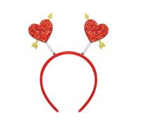 PURPLELILY Blingbling - Cerchietto per capelli a forma di cuore glitterato, per feste a tema, donne e uomini, carnevale, ornamento per capelli per San Valentino