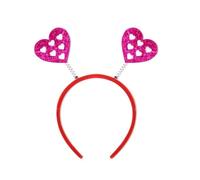 PURPLELILY Blingbling - Cerchietto per capelli a forma di cuore glitterato, per feste a tema, donne e uomini, carnevale, ornamento per capelli per San Valentino