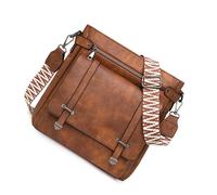 PURPLELILY Borsa a tracolla da donna di grande capacità, alla moda, per pendolari, alla moda, per tutti i giorni, Due Colori Marrone Roug