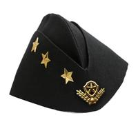 PURPLELILY Cappelli da capitano dei marinai per feste di palcoscenico cosplay costume in maschera Cappello pillbox per feste di Halloween Cappelli da ballo traspirante Cappello per costume
