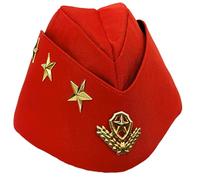 PURPLELILY Cappelli da capitano dei marinai per feste di palcoscenico cosplay costume in maschera Cappello pillbox per feste di Halloween Cappelli da ballo traspirante Cappello per costume