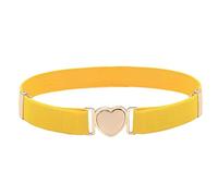 PURPLELILY Cintura elastica alla moda per bambini, universale, elasticizzata, decorativa, a forma di cuore, con fibbia, accessorio per ragazze e ragazze, accessorio alla moda elastico per ragazze