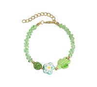 PURPLELILY Ciondolo portatile in ceramica a forma di lumaca con stella marina e perline di cristalli regolabili, Misura unica, come descritto