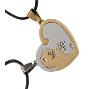 PURPLELILY Collana con ciondolo a forma di gatto, lunghezza regolabile, per coppie, amicizia, amanti degli animali e adolescenti, migliore amico, B, come descritto, come descritto