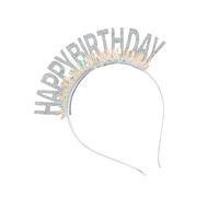 PURPLELILY Corone per feste di buon compleanno, fascia per capelli per tutte le età, con glitter per tutti i giorni, diademi dorati