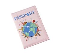 PURPLELILY Custodie porta passaporti in pelle PU Stampa a colori Copertine per passaporti globali Accessori da viaggio per donne e uomini Copertura per passaporto Stampa in pelle PU Copertura globale