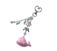 PURPLELILY Elegante ciondolo a forma di balena a forma di cuore, versatile, da usare come ciondolo per borsa o come porta oggetti, realizzato in lega sicura, per iniziare conversazioni per feste, B