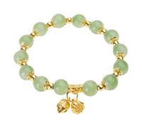 PURPLELILY Elegante Perlina di Vetro Handchain Loto Fiore Ciondolo Da Polso Buona Fortuna Contrasto Colore Regalo Di Compleanno Gioielli Da Polso Gioielli Alla Moda