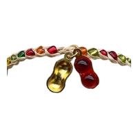 PURPLELILY Eleganti braccialetti fatti a mano accessorio accattivante braccialetti gioielli regolabile zucca ciondolo corda mano fascino corda intrecciata a mano, Misura unica, come descritto