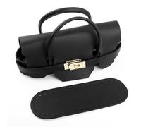 PURPLELILY Facile Da Usare Handmade Knitting Bag Parts PU Handcrafts Fondo Accessori per Cucire Per Borsa Progettazione Studio Forniture Per Maglieria, Nero , One Size